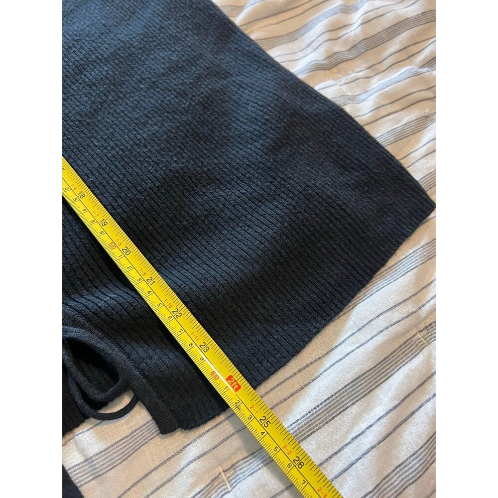 Abercrombie & Fitch Short Sleeve Tie-Front Black Cardigan Women’s Size Large - Picture 12 of 12